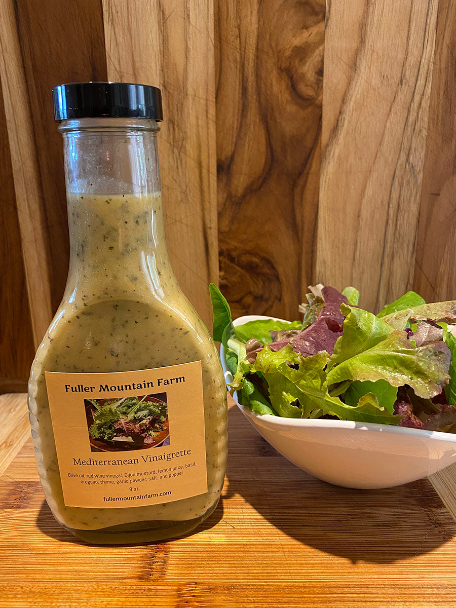Mediterranean Vinaigrette Salad Dressing – Fuller Mountain Farm Mediterranean Vinaigrette Salad Dressing – Fuller Mountain Farm